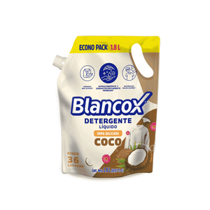 Detergente líquido BLANCOX coco ropa delicada (1800 ml)