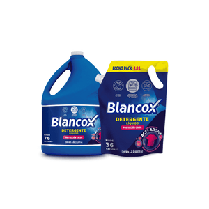 Detergente líquido BLANCOX prendas de color + repuesto (5600 ml)