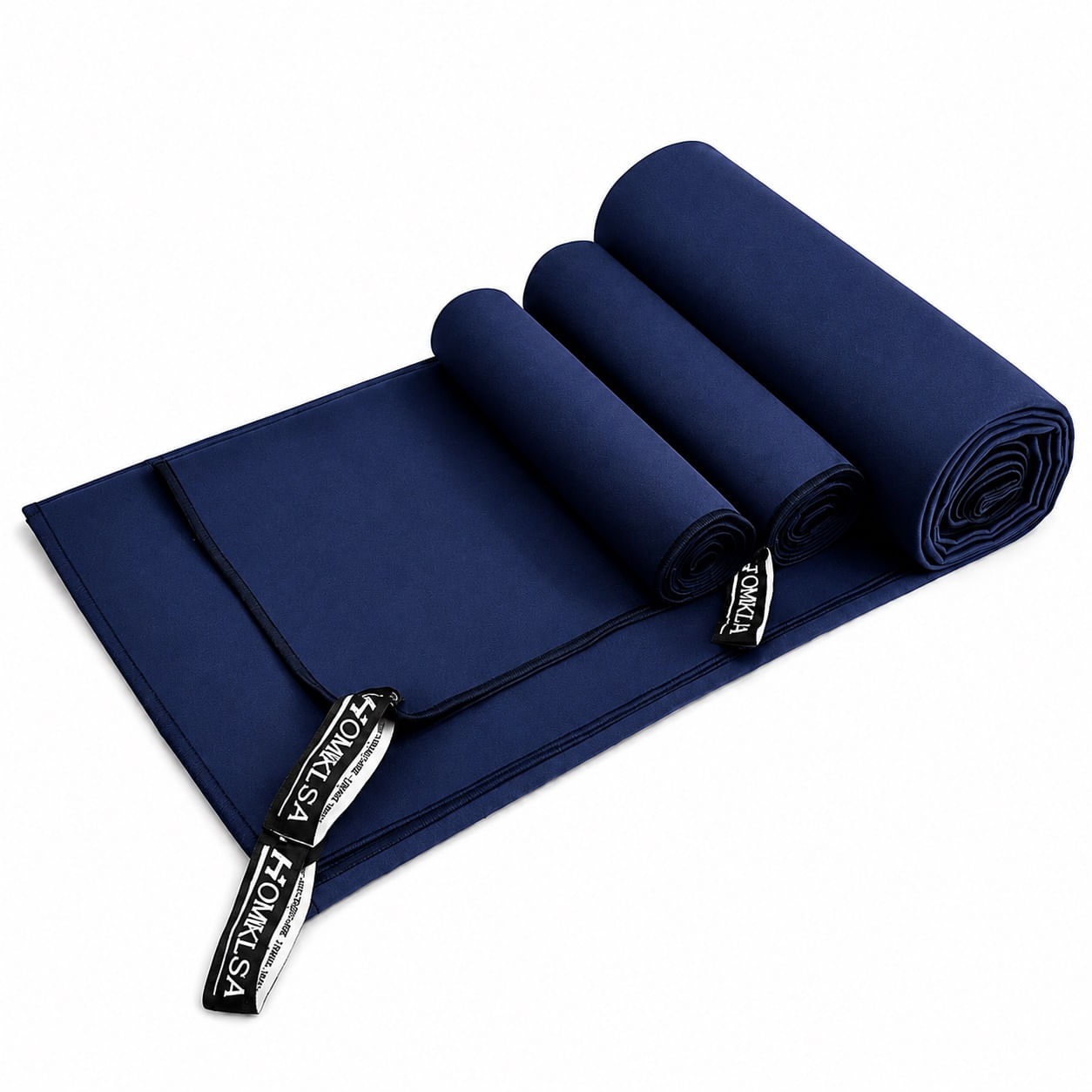 Set De 3 Toallas De Microfibra Deportivas Secado Rapido Azul
