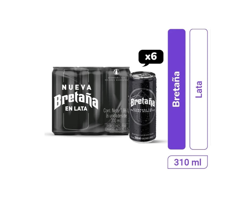 Imagen de SODA BRETAñA LATA 310ML X6und SODA BRETAñA LATA 310ML X 6und