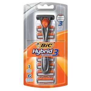 Máquina de Afeitar Bic Comfort 3 Hybrid + Repuesto X6 Unds