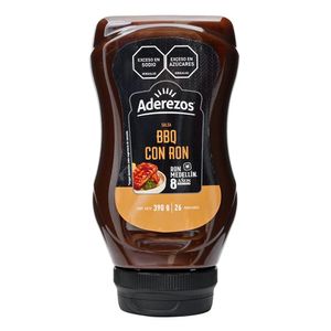 Salsa ADEREZOS bbq con ron x390 g