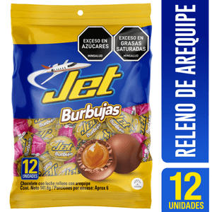 Chocolate Jet Burbujas Arequipe 12Und 141 6g