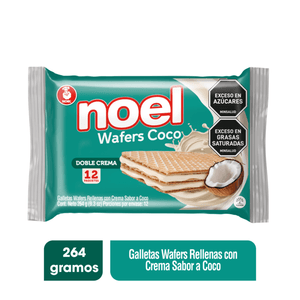 Galletas NOEL wafer sabor coco (264 gr)