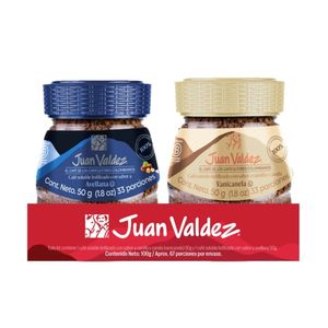 Cafe Juan Valdez Bipack Liofilizados Saborizados 100 gr