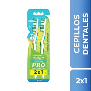 Cepillo de dientes PRO doble acción (2 und)