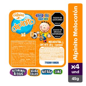 Alpinito melocoton 45g x4un