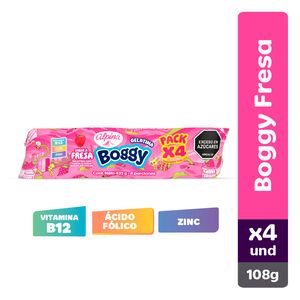 Gelatina boggy fresa 108g x4