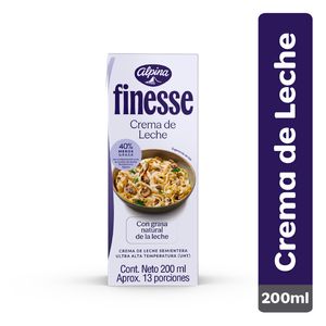 Crema de leche finesse semi entero 200 ml