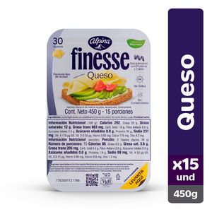 Queso alpina finesse tajado 450 g