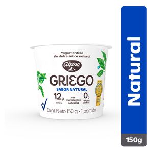 Yogur griego alpina natural 150g