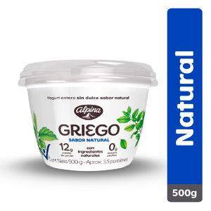 Yogur griego alpina natural 500g