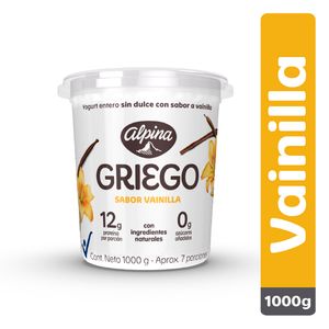 Yogur griego alpina vainilla 1000g