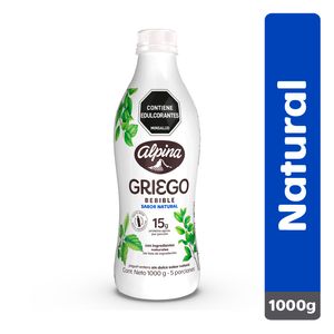 Yogur griego alpina bebible natural 1000g