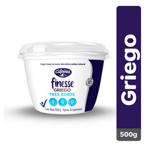 Yogur griego alpina triple zero finesse 500g
