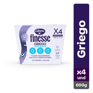 Yogur griego alpina trip zr finesse 150g x4