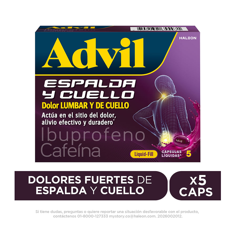 Imagen de ADVIL LIQUID 400/65 ESP/CUE CJ X 5CAP