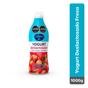Yogur alpina deslactosado fresa 1000 g