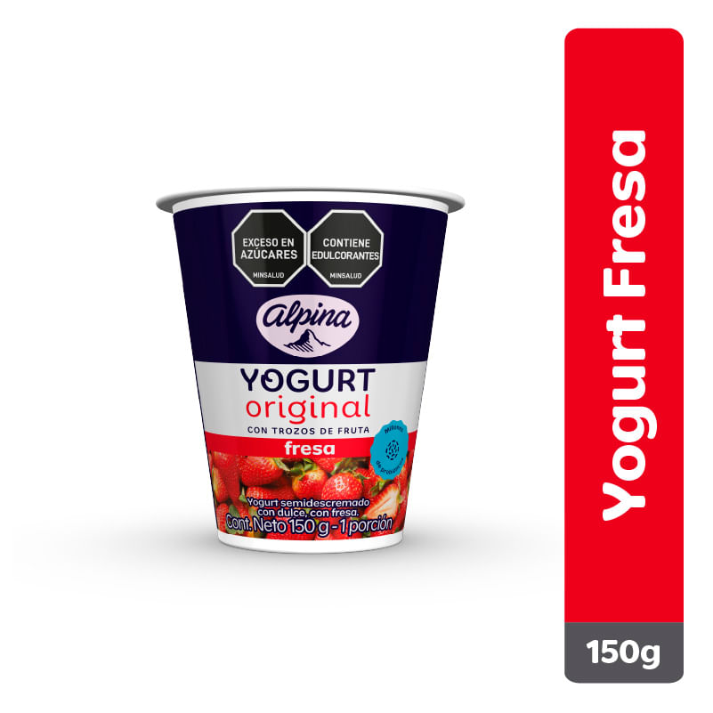 Imagen de Yogur alpina vaso fresa 150 g YOGURT ALPINA VASO 150G, FRESA