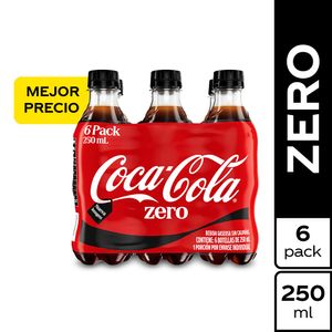 Gaseosa Coca-Cola ZERO 250ml x 6 Unds