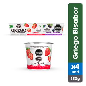 Yogur griego alpina fresa 150g x4