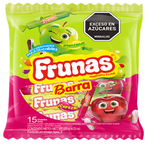 Caramelo FRUNAS Blando Barra Cereza Manzana (120 gr)