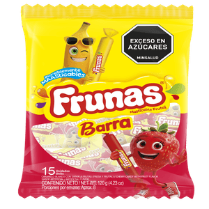 Caramelo FRUNAS Blando Sabor Fresa Frutal (120 gr)
