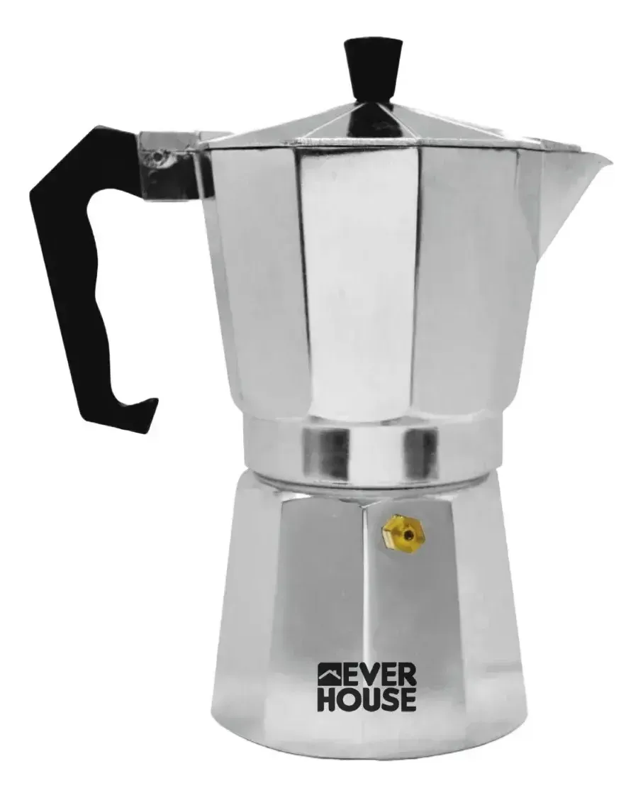 Cafetera Clasica Ever House 6T Aluminio ECM-6T