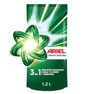 Detergente Liquido Ariel Limpieza Profunda 1.2L Jabon 3 en 1