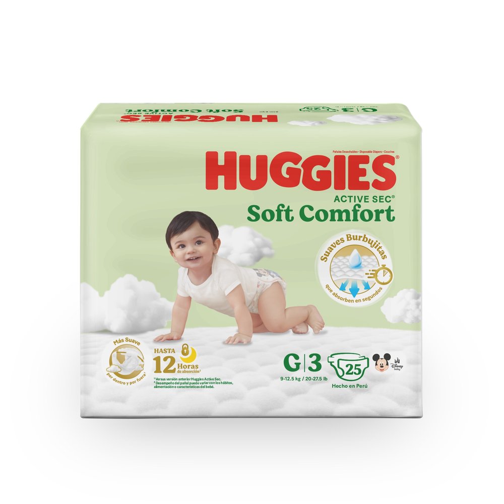 Pañal Huggies Active Sec Etapa 3 G X25 Unds