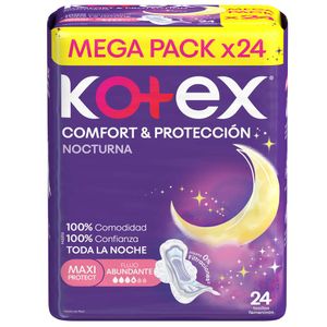 Toallas higiénicas KOTEX maxi protect (24 und)