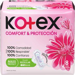 Toalla Higienica Kotex Dia Maxi Protect Paquete x 8 und