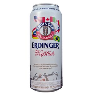 Cerveza Erdinger*500Ml Weibbier Lata Edicion Especial Mundial