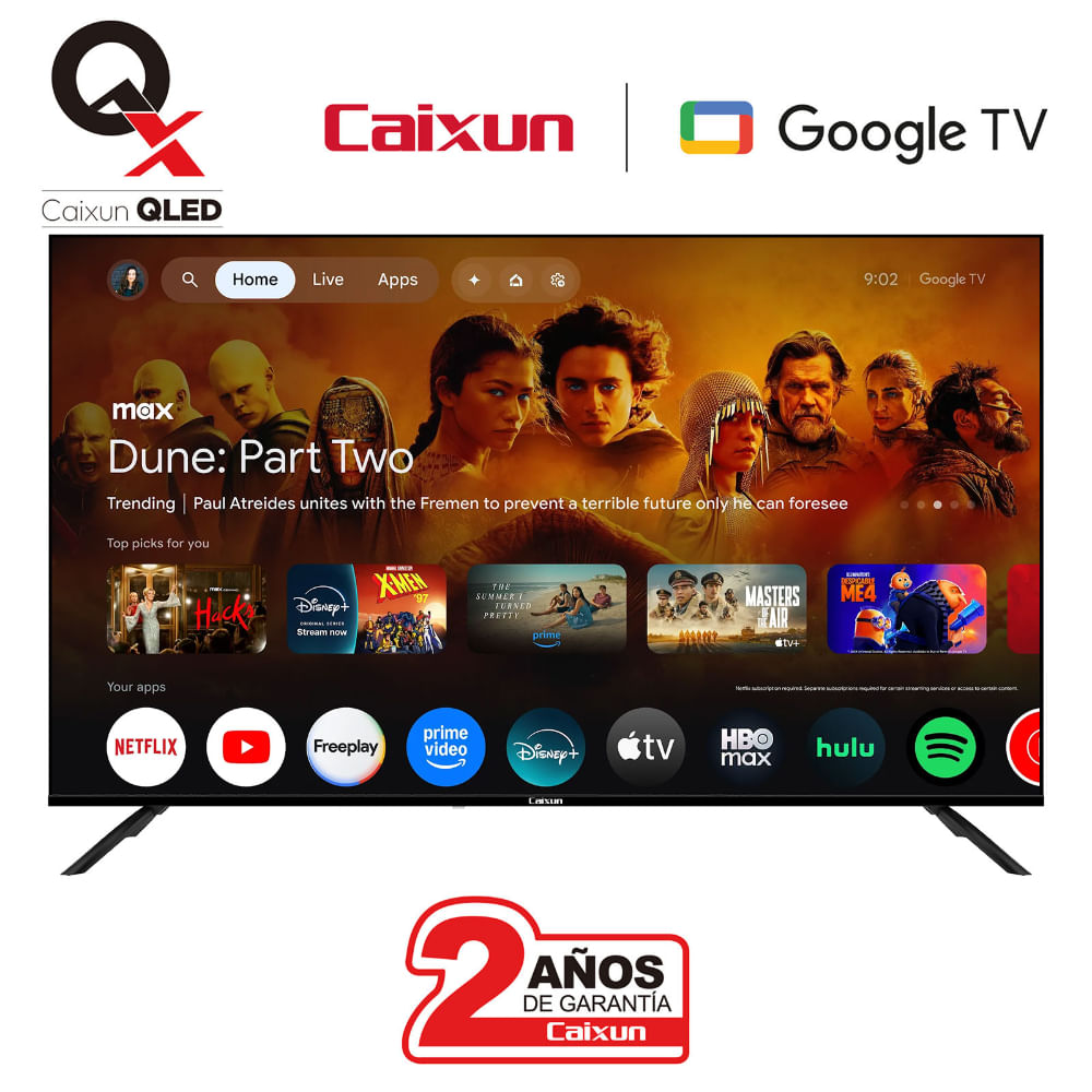 Televisor Caixun 55 Pulgadas 139Cm Google Qled Uhd C55Kaugq