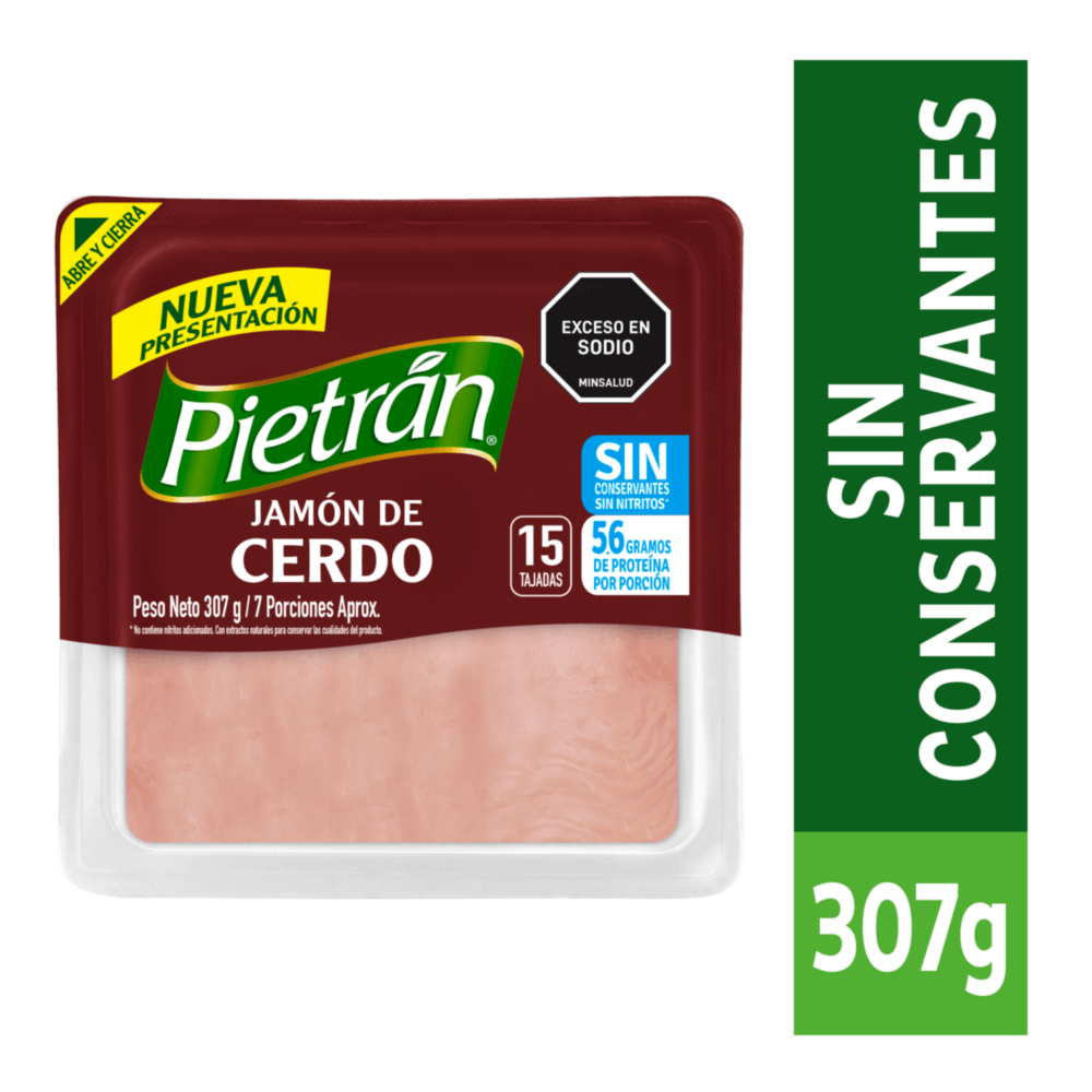 Imagen de JAMON PIETRAN ESTAND SIN CONSERV 307G