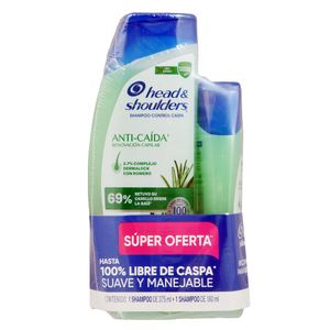 Shampoo HEAD & SHOULDERS romero anticaida x375 ml + 180 ml
