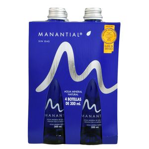 Agua MANANTIAL mineral sin gas x4und (1200 ml)