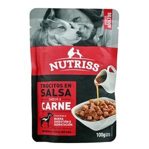 Comida para perros NUTRISS adultos sabor a carne (100 gr)