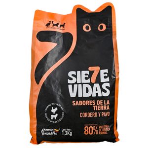 Comida para gatos 7 VIDAS cordero y pavo (1300 gr)
