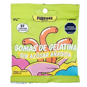 Gomitas SUPERFUDS gusanitos sin azúcar añadida (30 gr)