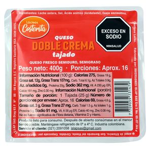 Qso Mozar Costerita Dob Crema Taj 400 g