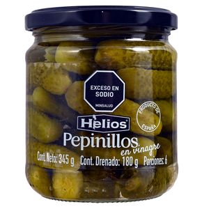 Pepinillos HELIOS en vinagre (345 gr)