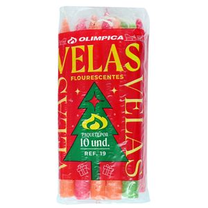 VELA OLIMPICA FLUORESC Ñ19 X10un