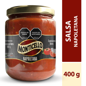 Salsa napolitana MONTICELLO libre de gluten (400 gr)