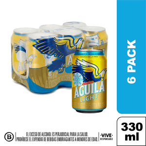 Cerveza Águila Light 330 Ml X6 Unds