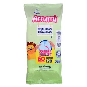 Toallas Húmedas Arrurru Aloe Extra Acolchadas x 60 unds