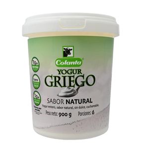 Yogurt griego COLANTA sabor natural cuchareable (900 gr)