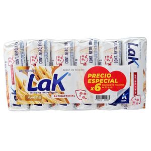 Jabón de Tocador Lak Avena 6 unds x 110 g c/u