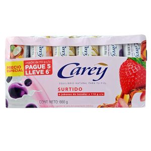 Jabón de Tocador Carey Surtido 6 unds x 110 g c/u