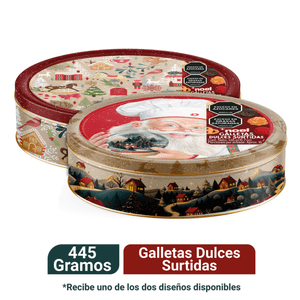 Galletas navidad NOEL cofre circular (445 gr)